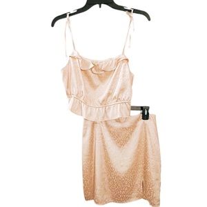 Le Lis Collection cream metallic animal print set